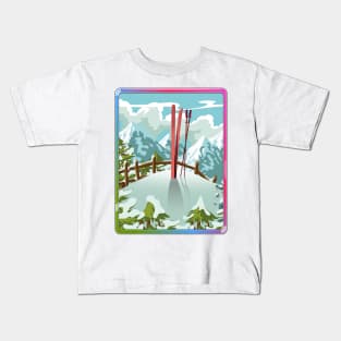 Ski landscape Kids T-Shirt